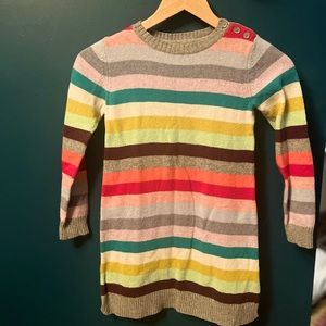 GAP Kids Bright Striped Long Sleeve Sweater Dress - size M (8)